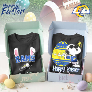 Los Angeles Rams Snoopy Happy Easter Egg Hunt Nike Logo Football Shirt Los Angeles Rams Snoopy Happy Easter Egg Hunt Nike Logo Football Shirt