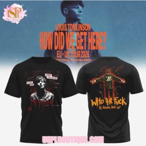 Louis Tomlinson Out Of My System 2026 European Tour Official Fan Graphic Tee