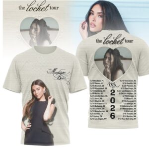 Madison Beer The Locket Tour 2026 Official Merchandise Vintage Style Graphic Tee Madison Beer The Locket Tour 2026 Official Merchandise Vintage Style Graphic Tee