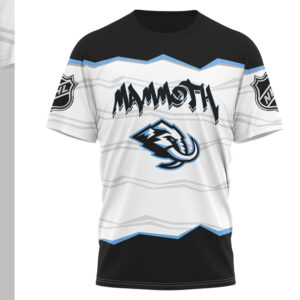 Mammoth Hockey Puck Yeah Skeleton Blue Black Game Day Fan Shirt