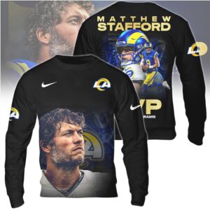 Matthew Stafford Los Angeles Rams MVP NFL Honors Black Apparel Gift Hoodie Matthew Stafford Los Angeles Rams MVP NFL Honors Black Apparel Gift Hoodie