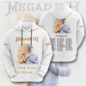 Megadeth The End Is Near Farewell World Tour 2026 Metal Band Graphic T Shirt Megadeth The End Is Near Farewell World Tour 2026 Metal Band Graphic T Shirt