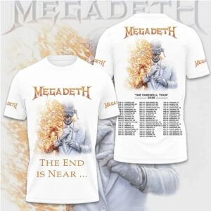 Megadeth The End Is Near Farewell World Tour 2026 Metal Band Graphic T Shirt