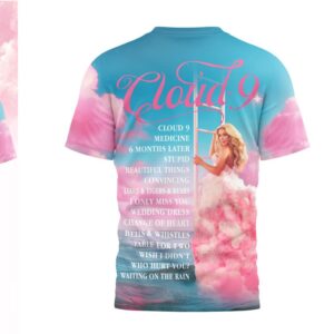 Megan Moroney Cloud 9 Album Tracklist Pink Dolphin Graphic T Shirt