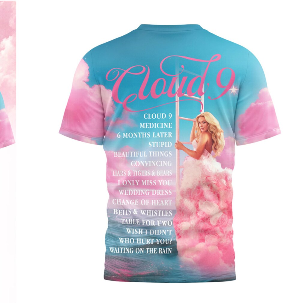 Megan Moroney Cloud 9 Album Tracklist Pink Dolphin Graphic T Shirt Megan Moroney Cloud 9 Album Tracklist Pink Dolphin Graphic T Shirt