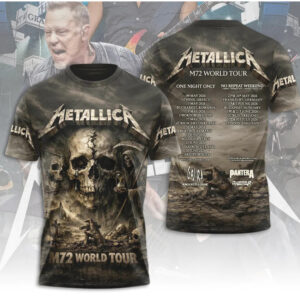 Metallica M72 World Tour Heavy Metal Concert Vintage Skull Graphic Hoodie