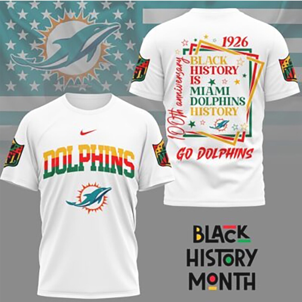 Miami Dolphins Black History Month Anniversary NFL Game Day T Shirt Miami Dolphins Black History Month Anniversary NFL Game Day T Shirt