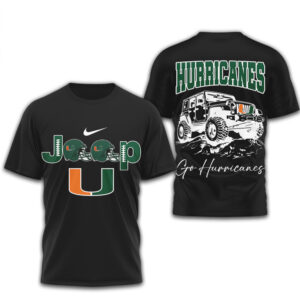 Miami Hurricanes Jeep Graphic The U Vintage Game Day Performance Shirt