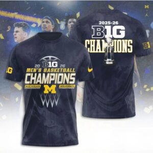 Michigan Wolverines 2026 Big Ten Men's Basketball Champions Shirt