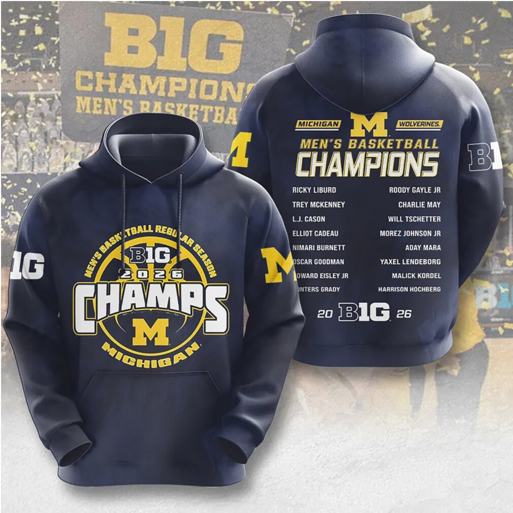 Michigan Wolverines 2026 Big Ten Men's Basketball Regular Season Champs Shirt Michigan Wolverines 2026 Big Ten Men's Basketball Regular Season Champs Shirt