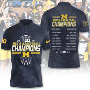 Michigan Wolverines Big 10 2026 Basketball Champions Fan Gear Shirt
