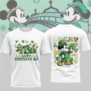 Mickey And Friends Saint Patrick’s Day Lucky Clover Green Festive Disney T Shirt Mickey And Friends Saint Patrick’s Day Lucky Clover Green Festive Disney T Shirt