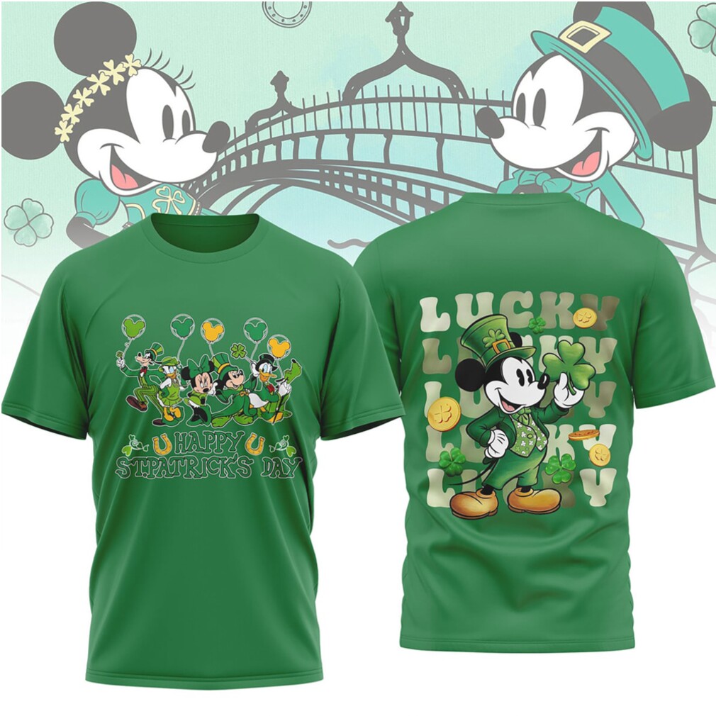 Mickey And Friends Saint Patrick’s Day Lucky Clover Green Festive Disney T Shirt Mickey And Friends Saint Patrick’s Day Lucky Clover Green Festive Disney T Shirt