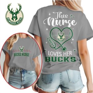 Milwaukee Bucks Nurse Heart Stethoscope Graphic Tee Vintage Basketball Healthcare Game Day Apparel Shirt