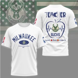 Milwaukee Bucks Teacher Appreciation Graphic Tee Professional Educator Basketball Fan Shirt