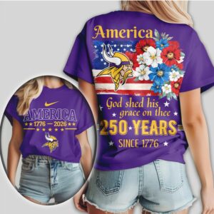 Minnesota Vikings America 250 Years Since 1776 Patriotic Independence Day Shirt