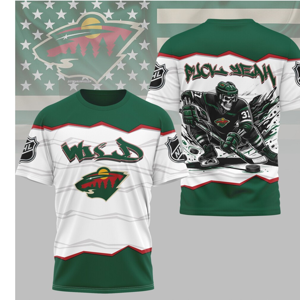 Minnesota Wild Puck Yeah Skeleton Green Hockey Fan Game Day Apparel Shirt Minnesota Wild Puck Yeah Skeleton Green Hockey Fan Game Day Apparel Shirt