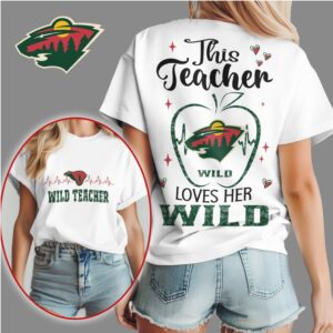 Minnesota Wild Teacher Graphic Tee NHL Hockey Fan Gift Idea Shirt