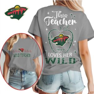 Minnesota Wild Teacher Graphic Tee NHL Hockey Fan Gift Idea Shirt