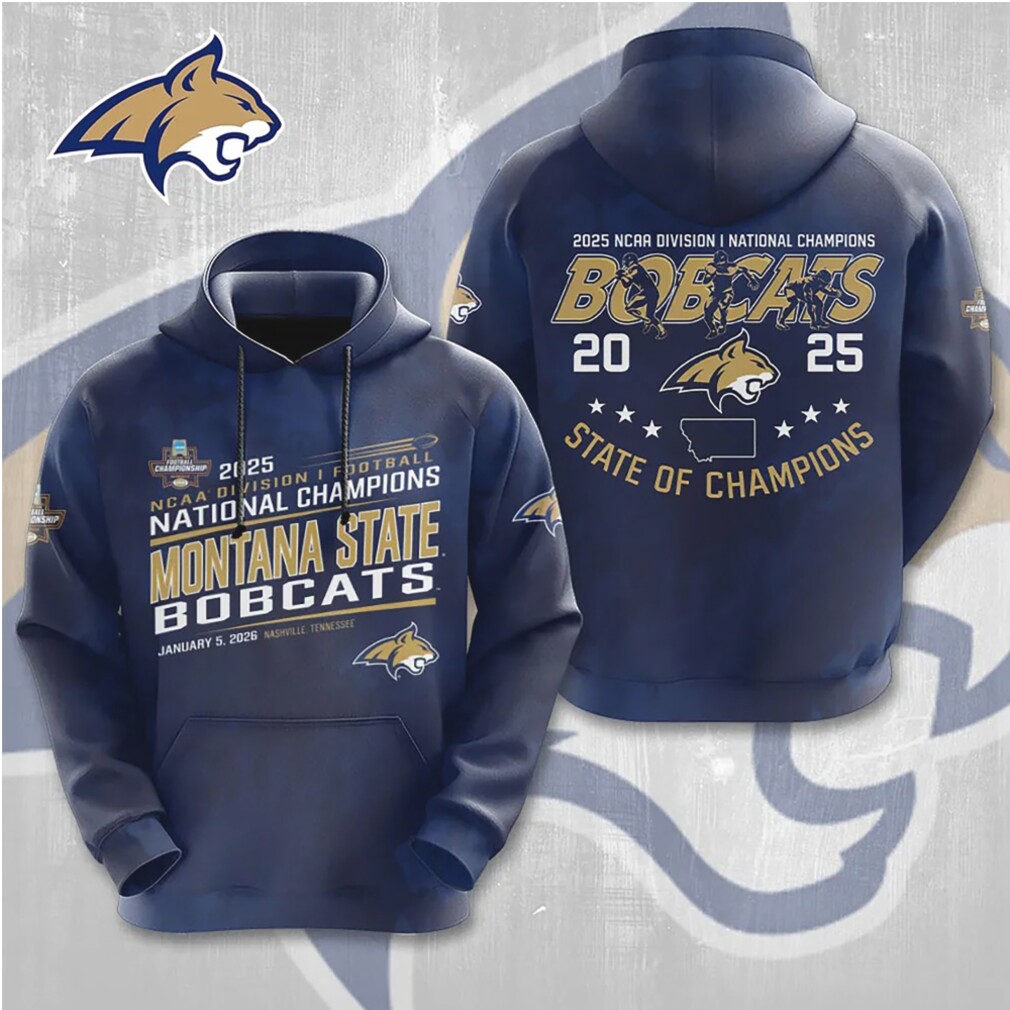 Montana State Bobcats 2025 National Champions Football Blue Gold Alumni Hoodie Montana State Bobcats 2025 National Champions Football Blue Gold Alumni Hoodie