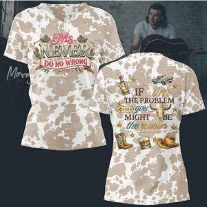 Morgan Wallen Cow Ms. Never Do No Wrong Country Lyric Merch Shirt