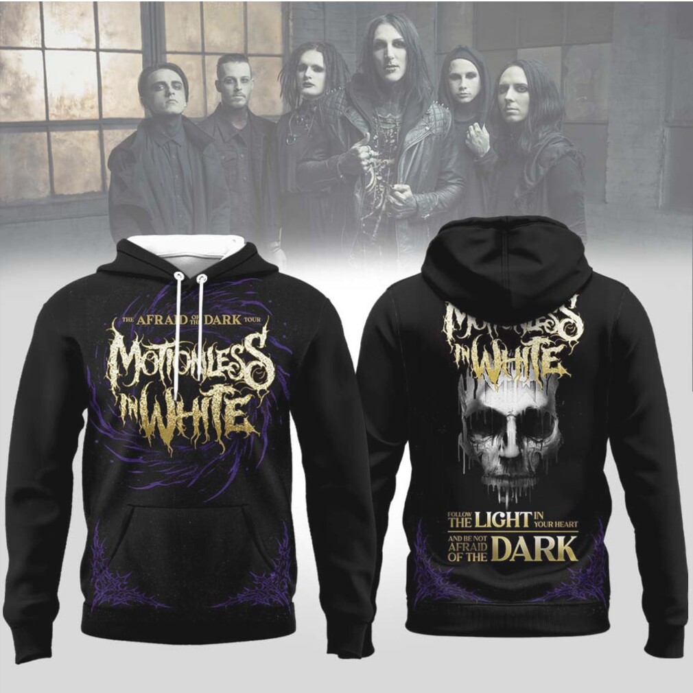 Motionless In White The Afraid Of The Dark Tour 2026 Goth Hoodie Motionless In White The Afraid Of The Dark Tour 2026 Goth Hoodie