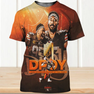 Myles Garrett 2025 Defensive Player Of The Year DPOY All Over Print Shirt Myles Garrett 2025 Defensive Player Of The Year DPOY All Over Print Shirt