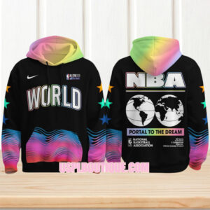 NBA All Star 2026 Los Angeles World Portal To The Dream Black Rainbow Hoodie NBA All Star 2026 Los Angeles World Portal To The Dream Black Rainbow Hoodie