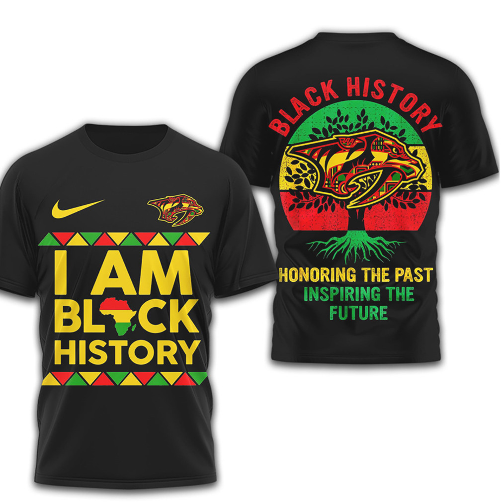 Nashville Predators Black History Month Honoring The Past Inspiring Future Tee Nashville Predators Black History Month Honoring The Past Inspiring Future Tee