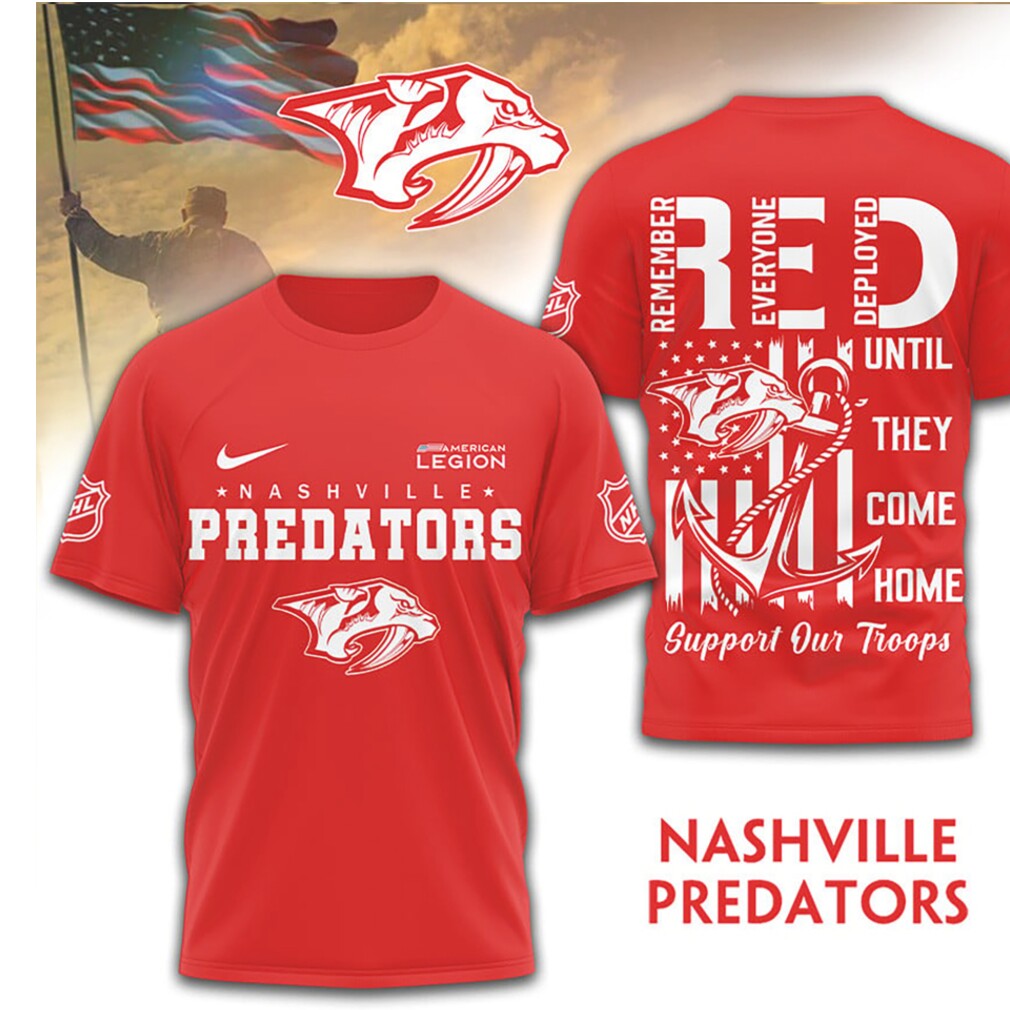 Nashville Predators R.E.D. Friday Military Appreciation Support Our Troops Hockey Shirt Nashville Predators R.E.D. Friday Military Appreciation Support Our Troops Hockey Shirt