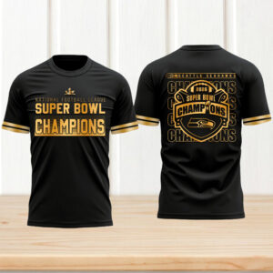 National Football League Super Bowl LX Champions Gold Metallic Seattle Seahawks Luxury T Shirt National Football League Super Bowl LX Champions Gold Metallic Seattle Seahawks Luxury T Shirt