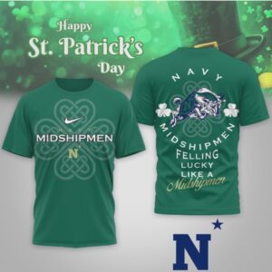 Navy Midshipmen St. Patrick’s Day Lucky Performance Shirt Graphic Game Day T Shirt Navy Midshipmen St. Patrick’s Day Lucky Performance Shirt Graphic Game Day T Shirt