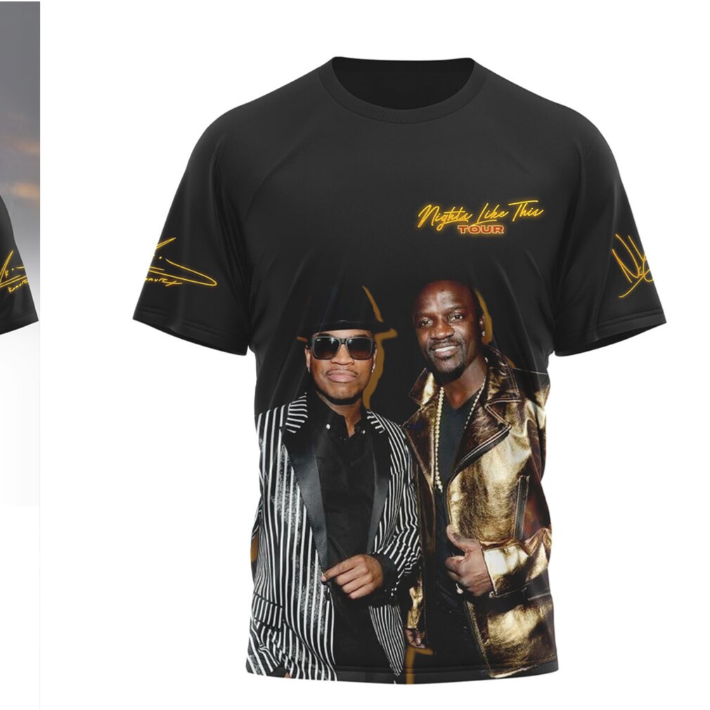 Ne Yo Akon Nights Like This Tour 2026 Official Concert Merchandise Graphic Shirt Ne Yo Akon Nights Like This Tour 2026 Official Concert Merchandise Graphic Shirt