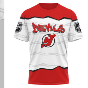 New Devils Puck Yeah Skeleton Red Hockey Fan Style Shirt