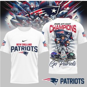New England Patriots 2025 AFC East Champions Division Winner Graphic Go Pats Football