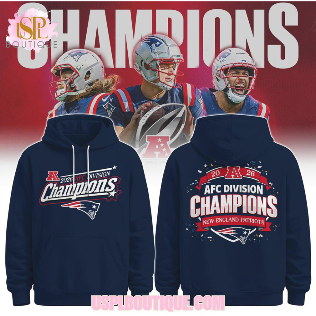 New England Patriots 2026 AFC Division Champions Navy Blue Football Fan Apparel Hoodie New England Patriots 2026 AFC Division Champions Navy Blue Football Fan Apparel Hoodie