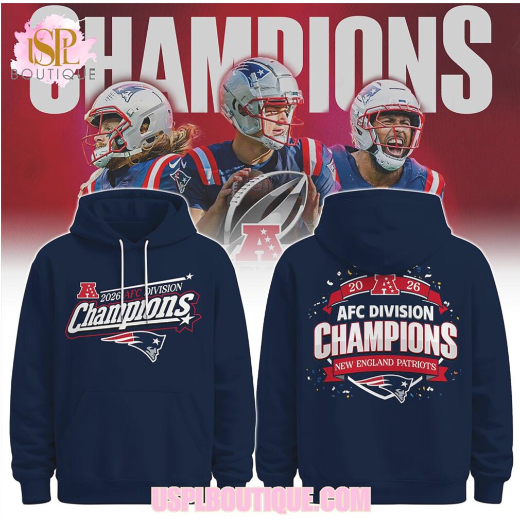 New England Patriots 2026 AFC Division Champions Navy Blue Football Fan Apparel Hoodie New England Patriots 2026 AFC Division Champions Navy Blue Football Fan Apparel Hoodie