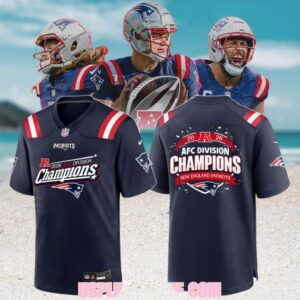 New England Patriots 2026 AFC Division Champions Official Team Navy Blue Football Jersey