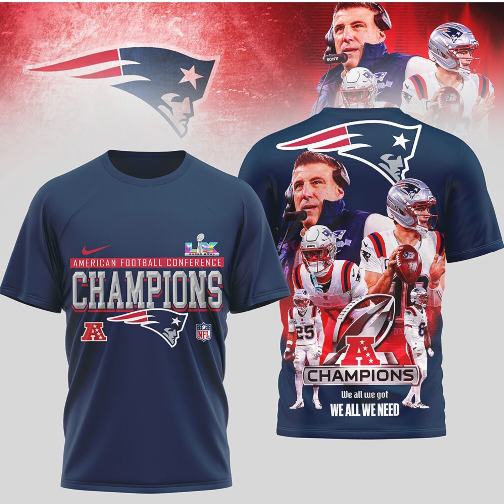 New England Patriots AFC Champions Super Bowl Bound Roster Players T Shirt New England Patriots AFC Champions Super Bowl Bound Roster Players T Shirt