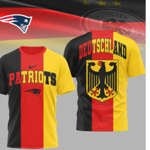New England Patriots Germany Flag Deutschland Heritage Series International Fan Soccer Style T Shirt New England Patriots Germany Flag Deutschland Heritage Series International Fan Soccer Style T Shirt