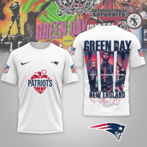 New England Patriots Green Day Rock Band Mashup Graphic Billie Armstrong Fan T Shirt New England Patriots Green Day Rock Band Mashup Graphic Billie Armstrong Fan T Shirt