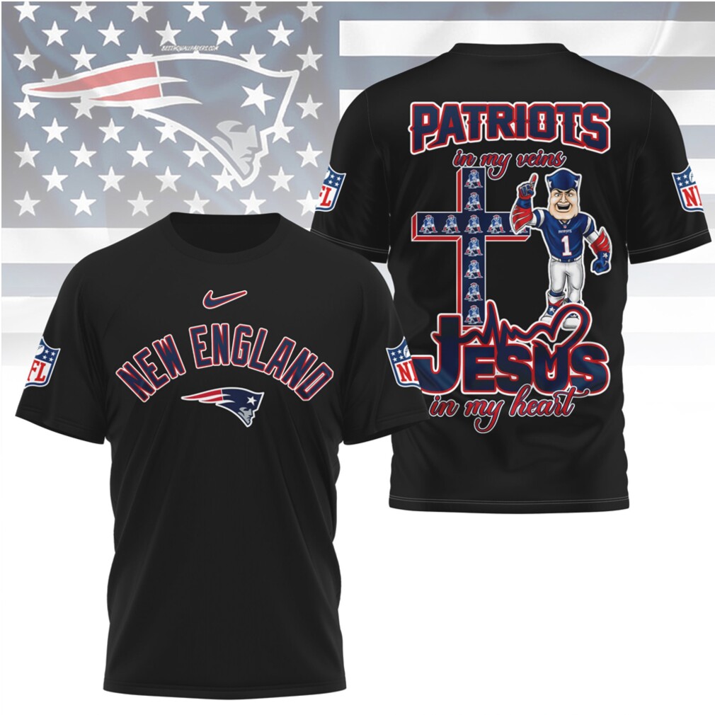 New England Patriots Jesus In My Heart Religious Faith Football Sports Fan Shirt New England Patriots Jesus In My Heart Religious Faith Football Sports Fan Shirt