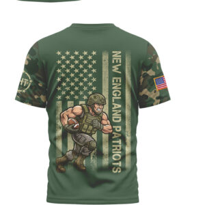 New England Patriots Military Appreciation Soldier American Flag Camo Tactical Graphic Tee New England Patriots Military Appreciation Soldier American Flag Camo Tactical Graphic Tee