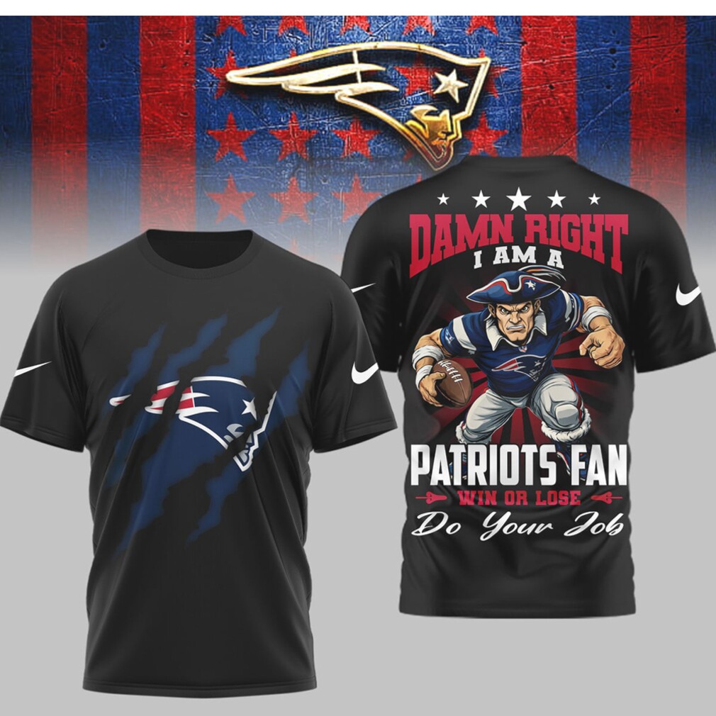 New England Patriots Pat Patriot Mascot Damn Right Fan Game Day Graphic Shirt New England Patriots Pat Patriot Mascot Damn Right Fan Game Day Graphic Shirt