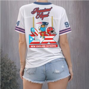 New England Patriots Puerto Rico Flag Coqui Frog Football Fan Graphic Jersey