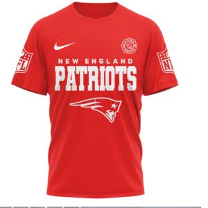 New England Patriots RED Remember Everyone Deployed Military Support Firefighter Tribute Shirt