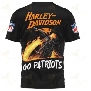 New England Patriots Rider Ghost Harley Davidson Inspired Biker Football Fan T Shirt New England Patriots Rider Ghost Harley Davidson Inspired Biker Football Fan T Shirt
