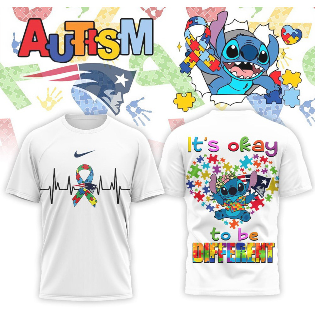 New England Patriots Stitch Autism Awareness It's Okay To Be Different Sports Shirt New England Patriots Stitch Autism Awareness It's Okay To Be Different Sports Shirt