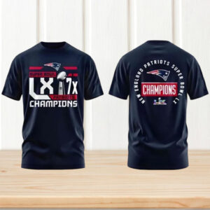 New England Patriots Super Bowl LX Champions 7X Winners T Shirt New England Patriots Super Bowl LX Champions 7X Winners T Shirt