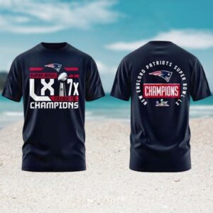 New England Patriots Super Bowl LX Champions 7X Winners T Shirt